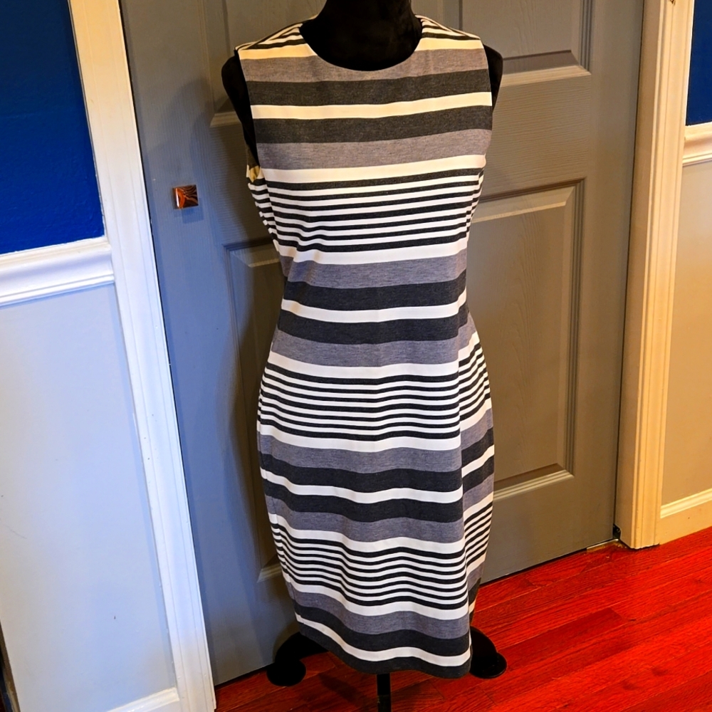 Calvin Klein Striped Dress Size 8